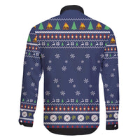 Bear Christmas Family Matching Off The Shoulder Long Sleeve Dress and Hawaiian Shirt Camping I Hate People - Wonder Print Shop