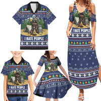 Bear Christmas Family Matching Summer Maxi Dress and Hawaiian Shirt Camping I Hate People - Wonder Print Shop