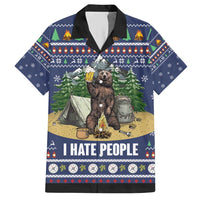Bear Christmas Hawaiian Shirt Camping I Hate People - Wonder Print Shop