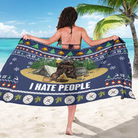 Bear Christmas Sarong Camping I Hate People - Wonder Print Shop
