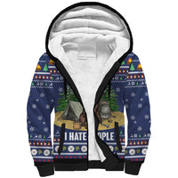 Bear Christmas Sherpa Hoodie Camping I Hate People - Wonder Print Shop