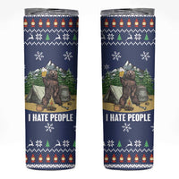 Bear Christmas Skinny Tumbler Camping I Hate People - Wonder Print Shop
