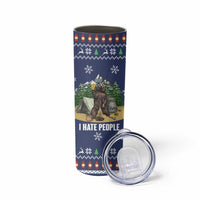 Bear Christmas Skinny Tumbler Camping I Hate People - Wonder Print Shop
