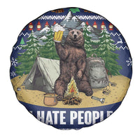 Bear Christmas Spare Tire Cover Camping I Hate People - Wonder Print Shop