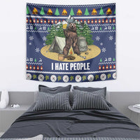 Bear Christmas Tapestry Camping I Hate People - Wonder Print Shop