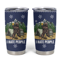 Bear Christmas Tumbler Cup Camping I Hate People - Wonder Print Shop