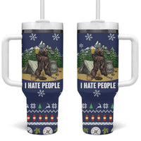 Bear Christmas Tumbler With Handle Camping I Hate People - Wonder Print Shop