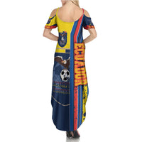 Ecuador Football Family Matching Summer Maxi Dress and Hawaiian Shirt La Tricolor Soccer - Road To Champion - Wonder Print Shop