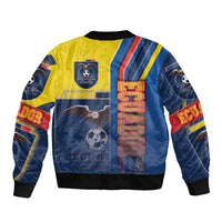 Ecuador Football Sleeve Zip Bomber Jacket La Tricolor Soccer - Road To Champion - Wonder Print Shop