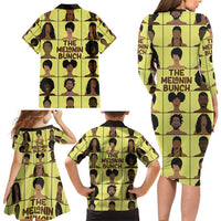 The Melanin Bunch Family Matching Long Sleeve Bodycon Dress and Hawaiian Shirt Africa Black People