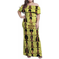 The Melanin Bunch Family Matching Off Shoulder Maxi Dress and Hawaiian Shirt Africa Black People