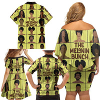 The Melanin Bunch Family Matching Off Shoulder Short Dress and Hawaiian Shirt Africa Black People