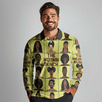 The Melanin Bunch Long Sleeve Polo Shirt Africa Black People