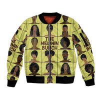 The Melanin Bunch Sleeve Zip Bomber Jacket Africa Black People - Wonder Print Shop