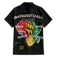 Power in Our Roots Family Matching Off Shoulder Short Dress and Hawaiian Shirt Unapologetically Black African