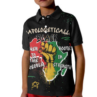 Power in Our Roots Kid Polo Shirt Unapologetically Black African