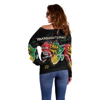 Power in Our Roots Off Shoulder Sweater Unapologetically Black African