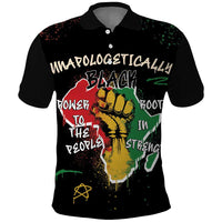 Power in Our Roots Polo Shirt Unapologetically Black African