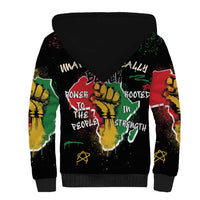 Power in Our Roots Sherpa Hoodie Unapologetically Black African - Wonder Print Shop
