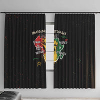Power in Our Roots Window Curtain Unapologetically Black African - Wonder Print Shop