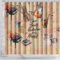 Our Beats Redefine The World African Shower Curtain