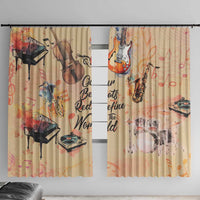 Our Beats Redefine The World African Window Curtain