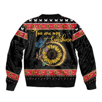 Butterfly Christmas Yall Bomber Jacket You Are My Sunshine - Wonder Print Shop
