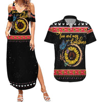Butterfly Christmas Yall Couples Matching Summer Maxi Dress and Hawaiian Shirt You Are My Sunshine - Wonder Print Shop