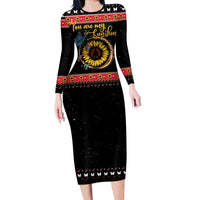 Butterfly Christmas Yall Family Matching Long Sleeve Bodycon Dress and Hawaiian Shirt You Are My Sunshine - Wonder Print Shop