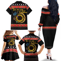Butterfly Christmas Yall Family Matching Off The Shoulder Long Sleeve Dress and Hawaiian Shirt You Are My Sunshine - Wonder Print Shop