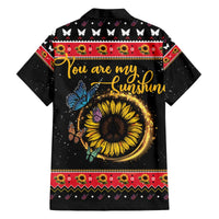 Butterfly Christmas Yall Family Matching Off The Shoulder Long Sleeve Dress and Hawaiian Shirt You Are My Sunshine - Wonder Print Shop