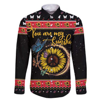 Butterfly Christmas Yall Family Matching Puletasi and Hawaiian Shirt You Are My Sunshine - Wonder Print Shop
