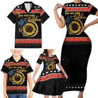 Butterfly Christmas Yall Family Matching Short Sleeve Bodycon Dress and Hawaiian Shirt You Are My Sunshine - Wonder Print Shop