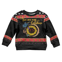 Butterfly Christmas Yall Kid Ugly Christmas Sweater You Are My Sunshine - Wonder Print Shop