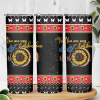 Butterfly Christmas Yall Skinny Tumbler You Are My Sunshine - Wonder Print Shop