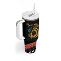 Butterfly Christmas Yall Tumbler With Handle You Are My Sunshine - Wonder Print Shop
