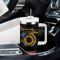 Butterfly Christmas Yall Tumbler With Handle You Are My Sunshine - Wonder Print Shop