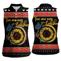 Butterfly Christmas Yall Women Sleeveless Polo Shirt You Are My Sunshine - Wonder Print Shop