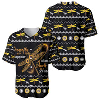 Dragonfly Sunflower Baseball Jersey Dragonfly Appear When Angels Are Near - Wonder Print Shop