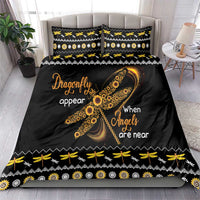 Dragonfly Sunflower Bedding Set Dragonfly Appear When Angels Are Near - Wonder Print Shop