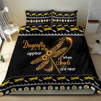Dragonfly Sunflower Bedding Set Dragonfly Appear When Angels Are Near - Wonder Print Shop