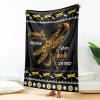 Dragonfly Sunflower Blanket Dragonfly Appear When Angels Are Near