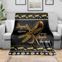 Dragonfly Sunflower Blanket Dragonfly Appear When Angels Are Near