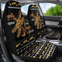 Dragonfly Sunflower Car Seat Cover Dragonfly Appear When Angels Are Near - Wonder Print Shop