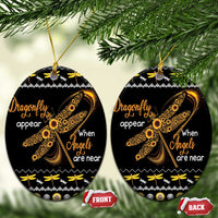 Dragonfly Sunflower Ceramic Ornament Dragonfly Appear When Angels Are Near - Wonder Print Shop