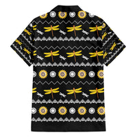 Dragonfly Sunflower Family Matching Off The Shoulder Long Sleeve Dress and Hawaiian Shirt Dragonfly Appear When Angels Are Near - Wonder Print Shop