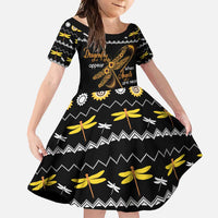 Dragonfly Sunflower Family Matching Short Sleeve Bodycon Dress and Hawaiian Shirt Dragonfly Appear When Angels Are Near - Wonder Print Shop