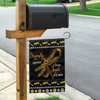 Dragonfly Sunflower Garden Flag Dragonfly Appear When Angels Are Near - Wonder Print Shop