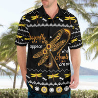 Dragonfly Sunflower Hawaiian Shirt Dragonfly Appear When Angels Are Near - Wonder Print Shop
