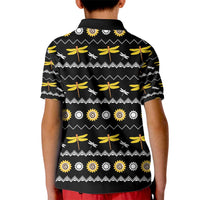 Dragonfly Sunflower Kid Polo Shirt Dragonfly Appear When Angels Are Near - Wonder Print Shop